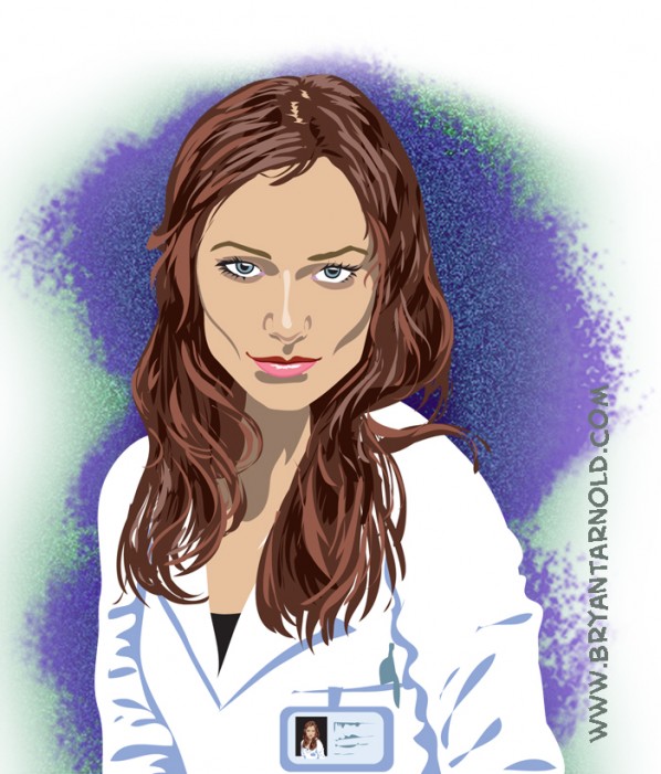 Olivia Wilde as Thirteen cartoon