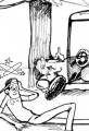 Tiger Woods Crashes His Golf Cart Cartoon