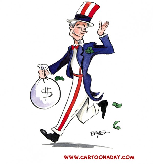 uncle sam moneybags Ever feel like Uncle Sam is running off with your hard-earned money?