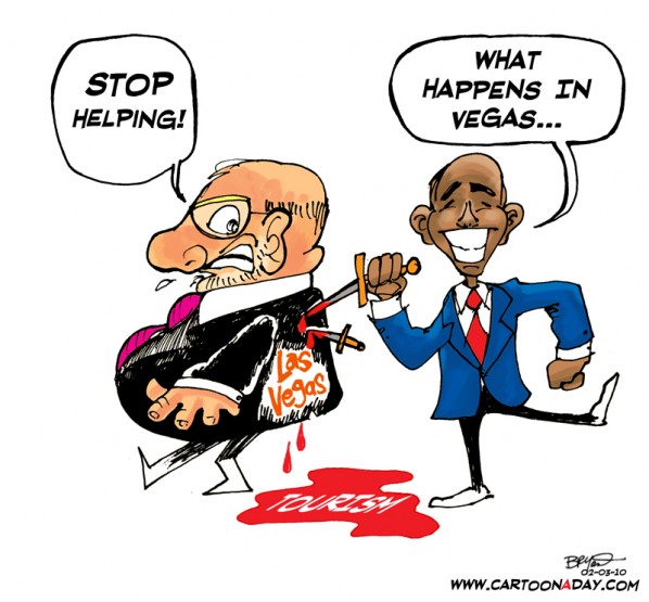 Obama Stabs Vegas Econ