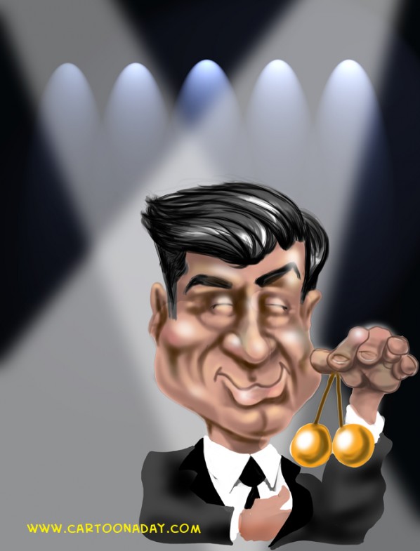 Alec Baldwin Oscar host holding brass balls from Glenn Gary Glenn Ross