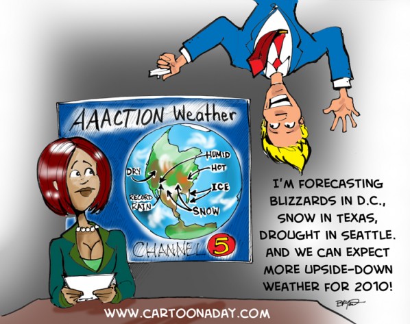 Upsidedown Weather Cartoon