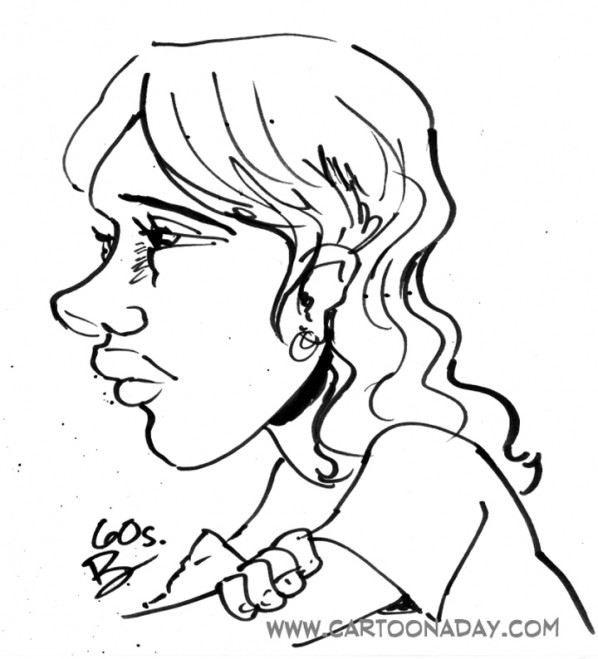 60sec Profile Caricature girl