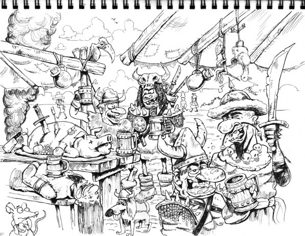 Barbarian City Cartoon_step 3c