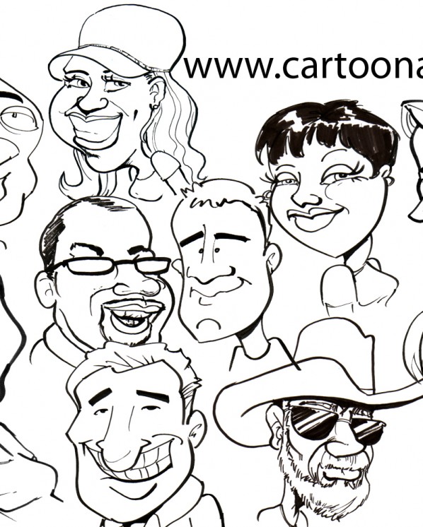 caricature collage panel 3