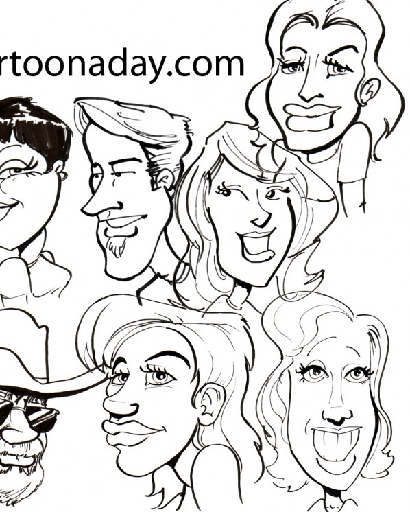 caricature collage panel 4