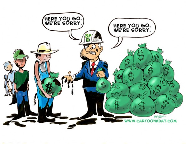 Bp oil Spill Cleanup Payoff Cartoon