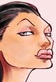 angelina jolie caricature cartoon color