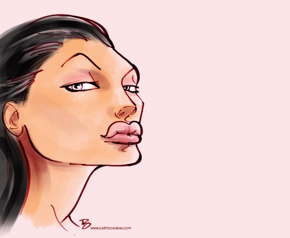 angelina jolie caricature cartoon color2