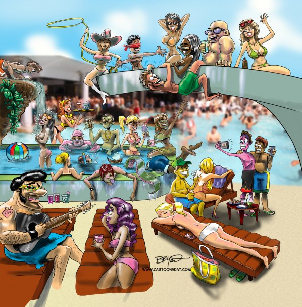 vegas pool party cad