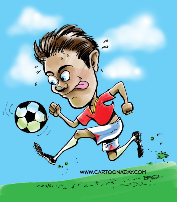 world cup soccer cartoon color