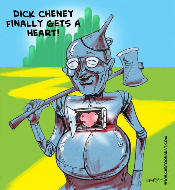 dick cheney gets a heart