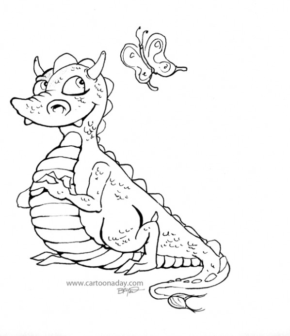 dragon lineart cad