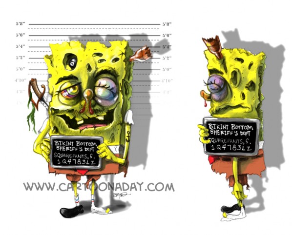Spongebob mug shot color
