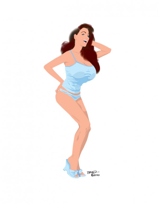 sexy pinup vector cartoon-01