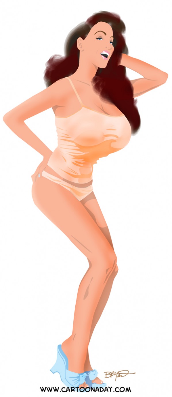 sexy pinup vector cartoon