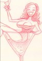 Sexy Woman Martini Glass