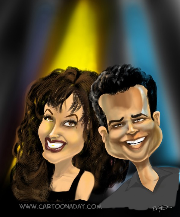 donny and marie osmond caricature2