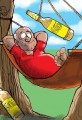 Labor Day Relaxing Cartoon