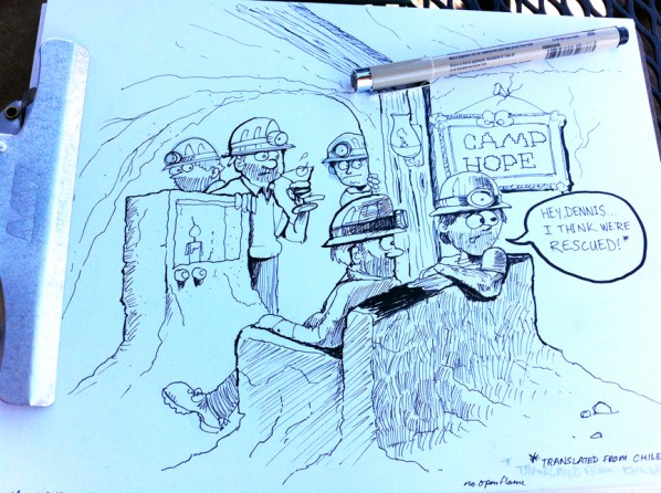 chilean miners sketch