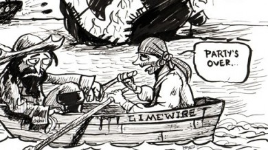 Cartoon Pirate Ship Sinking 0425