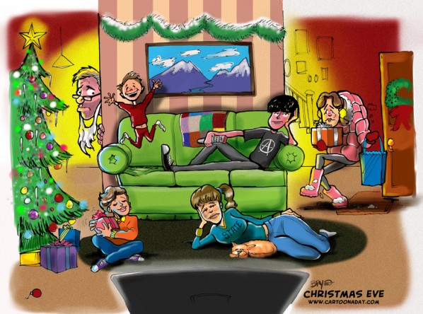 Christmas-eve-cartoon-family