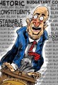 Funny Politician Speaking Cartoon