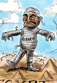 Egypt Crisis Cartoon President Mubarak Scares Egyptians