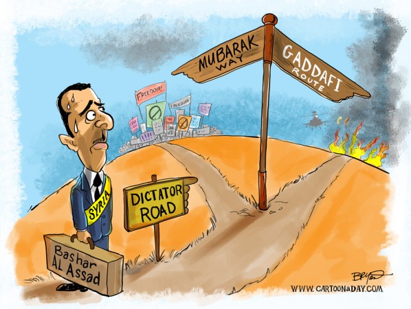 al-assad-gaddafi-road-cartoon