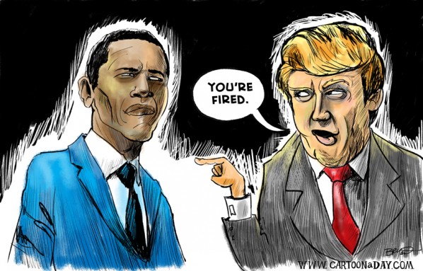 Image result for obama and trump caricature