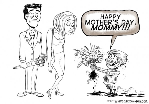 mothers day pictures black and white. Happy Mothers Day 2011 Cartoon