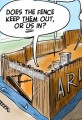 Arizona to Build Border Fence - Cartoon