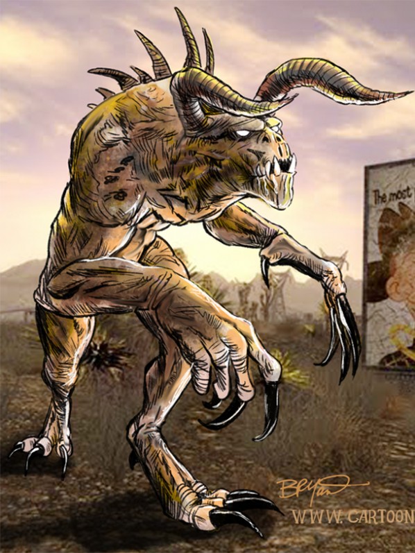 Deathclaw Drawing / The deathclaw makes four attacks: - Koplo Png