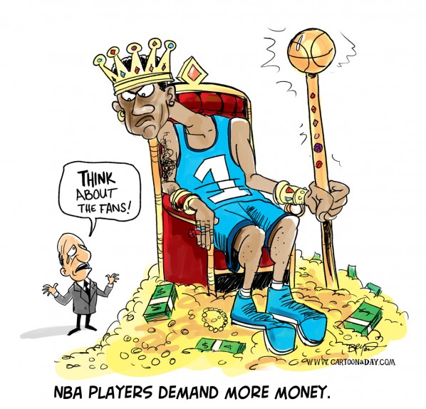 NBA LOCKOUT- Players Want More Money Cartoon