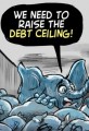 Raising Debt Ceiling and High Gov't Spending Cartoon