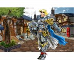 Warcraft Paladin in Stormwind Cartoon