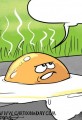 One Fried Egg Says to the Other Fried Egg- Cartoon