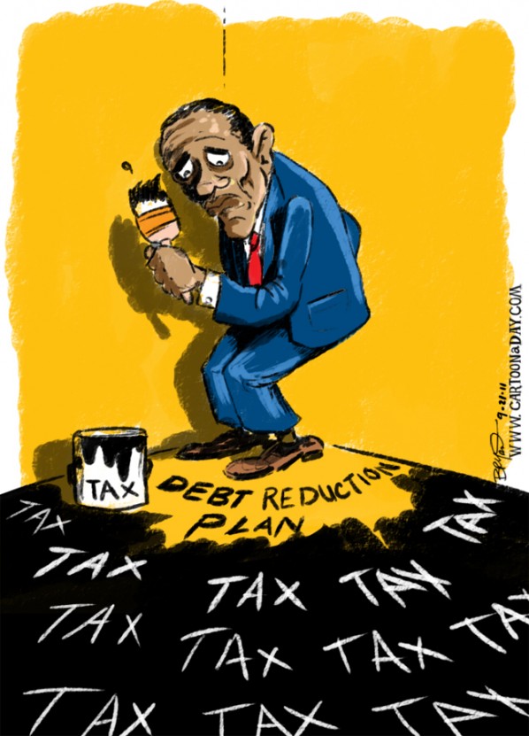 debt-reduction-tax-cornered-obama-cartoon-color