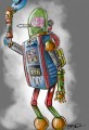 Robot Worker Cartoon
