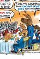 Cartoon Republican Democrat Thanksgiving Dinner