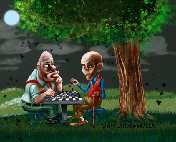 chess-in-the-park-cartoon-night