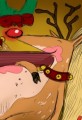 Day After Christmas Reindeer Pig Out Cartoon