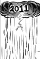New Year Grey Cloud 2012 Cartoon