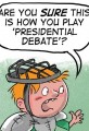 Cartoon Kids Play Presidential Debate Game