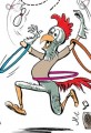 Cartoon Spring-Flowers and Sign Flippers