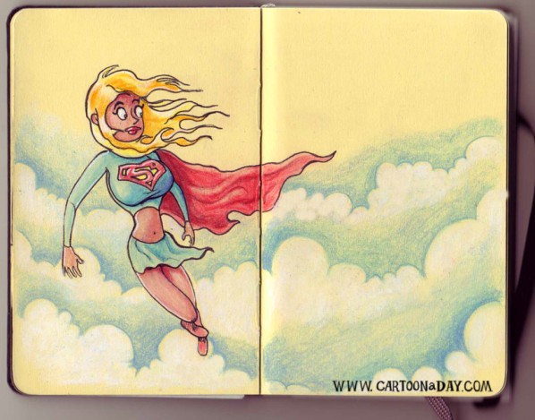 sketchbook-landscape-supergirl