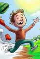 Spring Has Sprung- Cartoon Kid Jumps for Joy