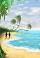 Cartoon Island Paradise Painting