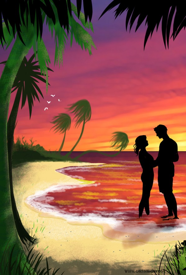 cartoon-paradise-sunset-lagoon-left