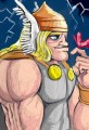 Sketch Cartoon Thor God of Thunder